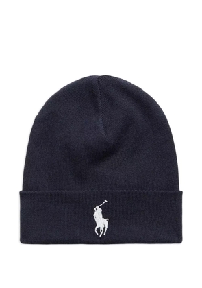 Polo Ralph Lauren cotton embroidered-logo beanie - Blue