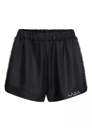AREA crystal trim track shorts - Black