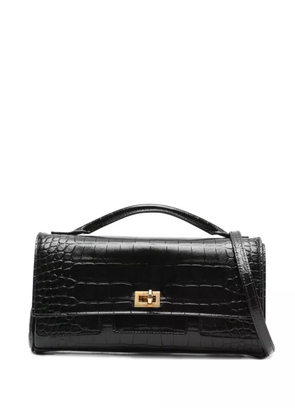 Balenciaga embossed croc crossbody bag - Black