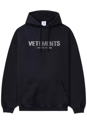 VETEMENTS logo-embellished hoodie - Black