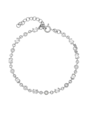 V JEWELLERY crystal-embellished bracelet - Silver