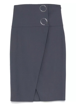 Patrizia Pepe buttoned midi skirt - Blue