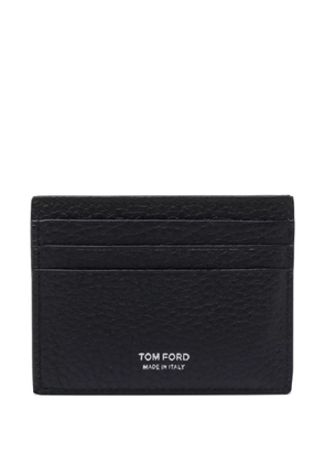 TOM FORD logo-stamp leather cardholder - Black