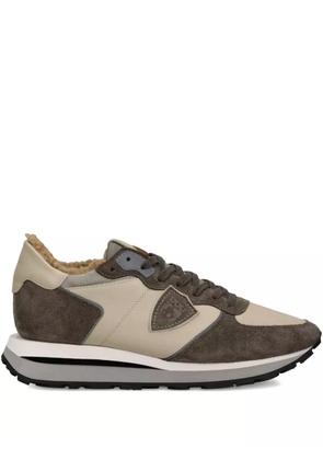 Philippe Model Paris suede-panelled running sneakers - Neutrals