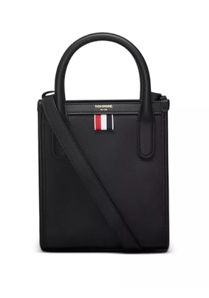 Thom Browne vertical leather tote bag - Black