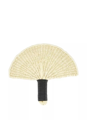 Sensi Studio woven straw hand fan - Neutrals