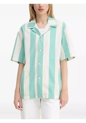 Sunnei striped-pattern short-sleeve shirt - Green