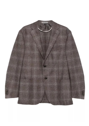 Corneliani checked two-button blazer - Brown