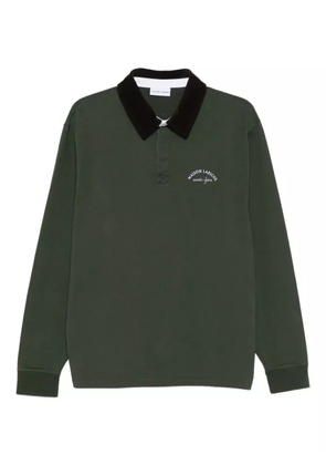 Maison Labiche long-sleeve velvet-collared shirt - Green