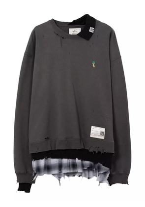 Maison MIHARA YASUHIRO layered distressed-detail sweatshirt - Black