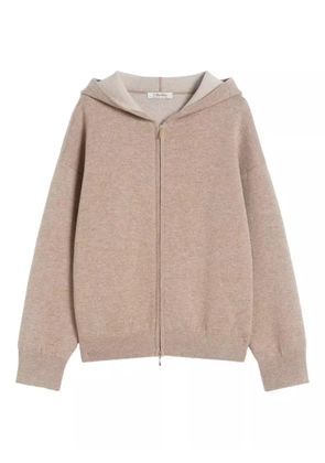 'S Max Mara hooded logo-motif cardigan - Neutrals