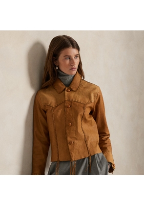 Western Leather Shirt Jacket