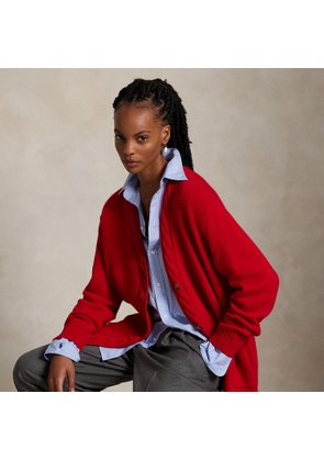 Cable-Trim Wool-Cashmere Cardigan