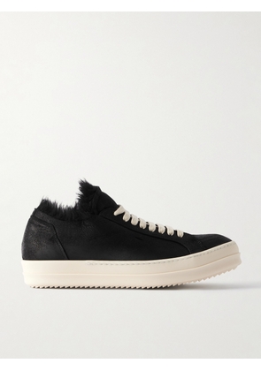 Rick Owens - Curly Shearling-Lined Leather Sneakers - Men - Black - EU 40