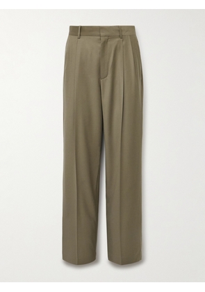 The Row - Zev Straight-Leg Pleated Virgin Wool-Twill Trousers - Men - Neutrals - UK/US 30