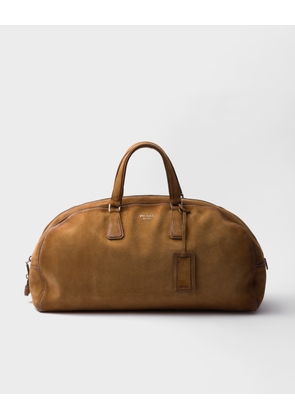 Suede duffle bag