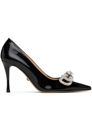 MACH & MACH Black Double Bow Patent Leather 95 Heels