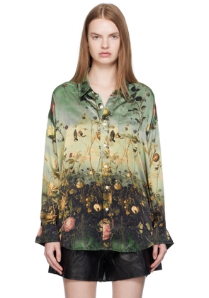 R13 Green Drop Neck Shirt