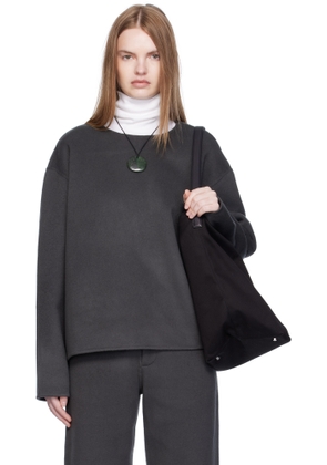 Arch The Gray Handmade Wool Cashmere Top