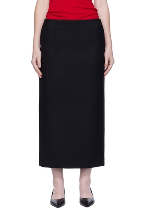Arch The Black Silk Simple Maxi Skirt