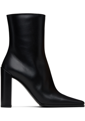 ALAÏA Black Soft Calf 90 Ankle Boots