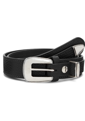 LEMAIRE Black Minimal Western Belt