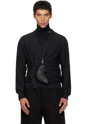 LEMAIRE Gray Relaxed Twisted Cardigan