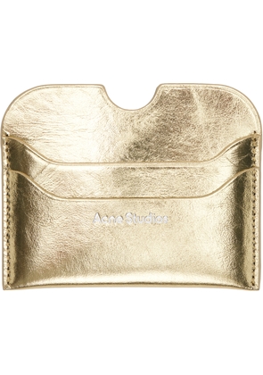 Acne Studios Gold Embossed-Logo Card Holder