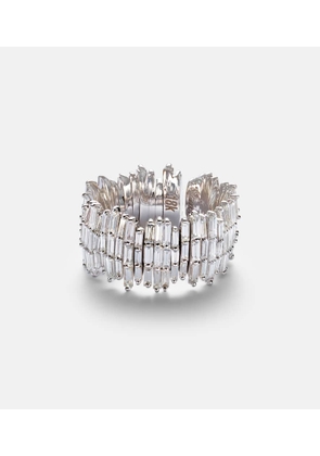 Suzanne Kalan 18kt white gold ring with diamonds