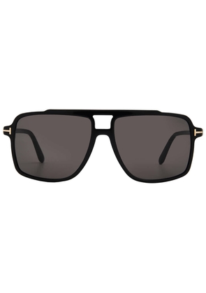 Tom Ford Kemp Smoke Navigator Mens Sunglasses FT1177 01A 59