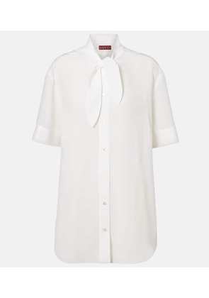 Gucci Sheer silk crepe shirt