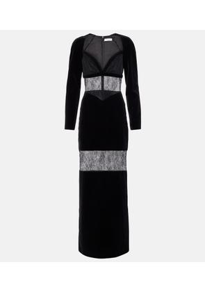 Nina Ricci Velvet and lace gown
