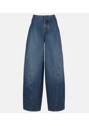 Alaia Mid-rise barrel-leg jeans