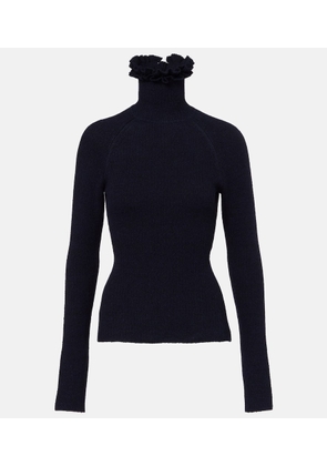 Alaia Wool and silk-blend turtleneck sweater