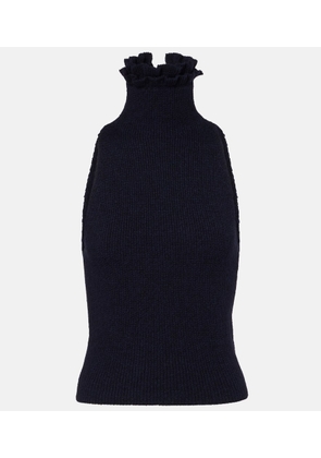 Alaia Wool and silk-blend turtleneck top