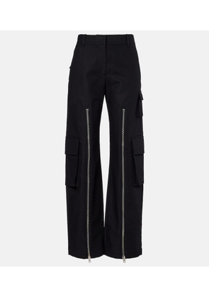 Acne Studios Layered mid-rise cotton satin pants