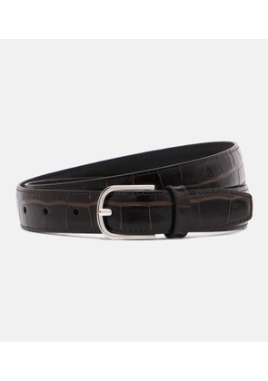 Toteme Slim croc-effect leather belt