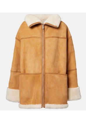 Toteme Signature shearling-lined suede jacket
