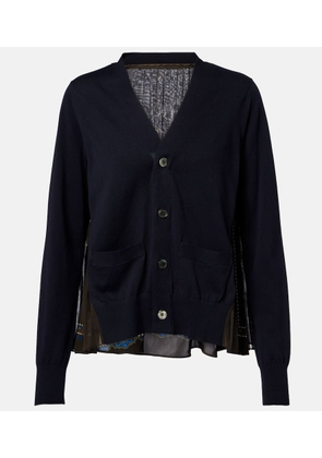 Sacai Paneled cardigan