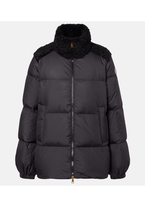 Moncler Esnaie fleece-trimmed down jacket