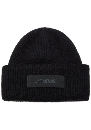 Jacquemus Le Bonnet Gros Grain Alpaca-blend Beanie - Black - One Size