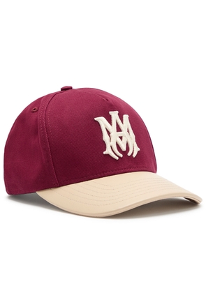 Amiri Two Tone Logo-embroidered Canvas cap - Red - One Size
