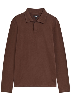 Paige Hammond Brushed Jersey Polo Shirt - Dark Brown - L