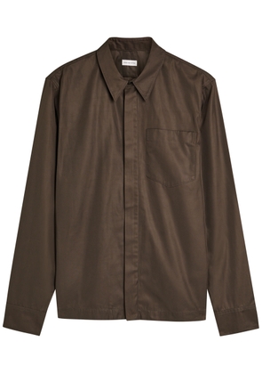 Dries Van Noten Corran Shell Overshirt - Dark Brown - M