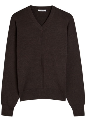 Lemaire V Neck Sweater - Brown - M