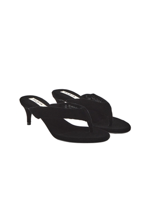 ALAÏA Velvet Thong Sandals - Moda Operandi