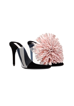 ALAÏA Flower-Topped PVC Mules - Moda Operandi