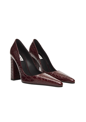 ALAÏA Croc-Effect Leather Pumps - Moda Operandi