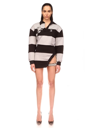 David Koma Crystal-Embellished Cotton Mini Dress - Moda Operandi
