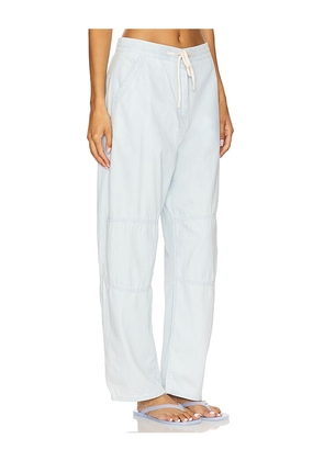 La Ligne Chambray Barrel Pant in Baby Blue. Size L. Also in M, S, XS.